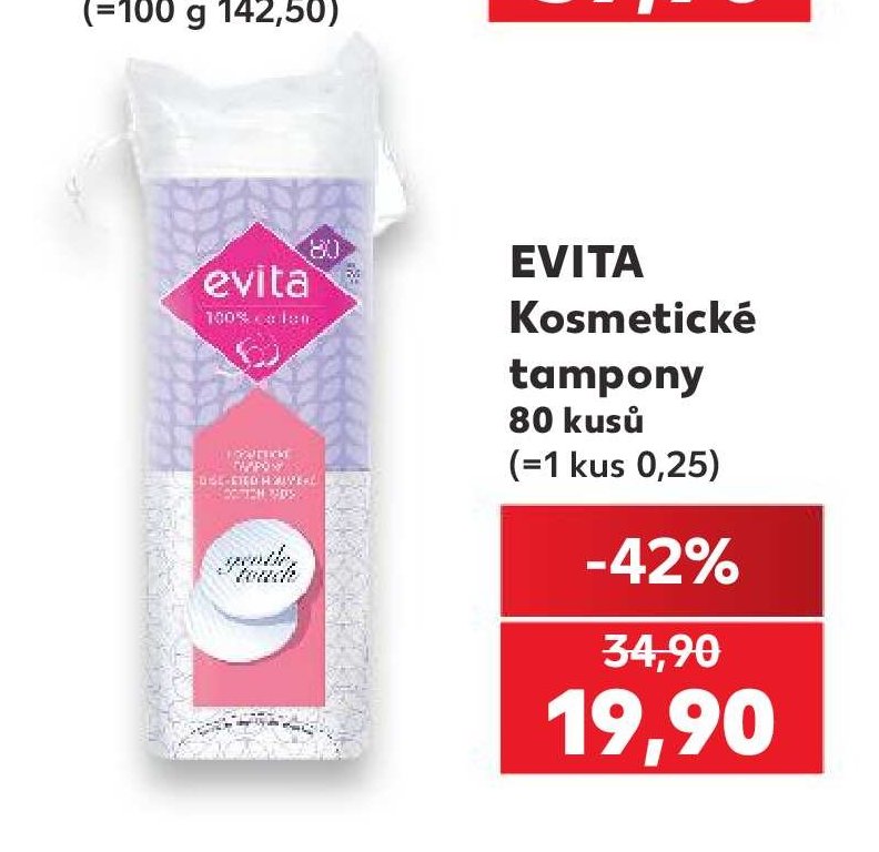 EVITA Kosmetické tampony 80 kusů