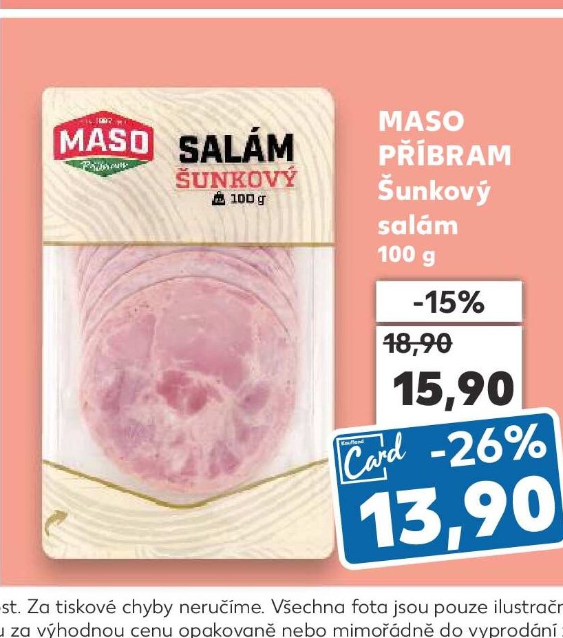 Maso Příbram Šunkový salám
