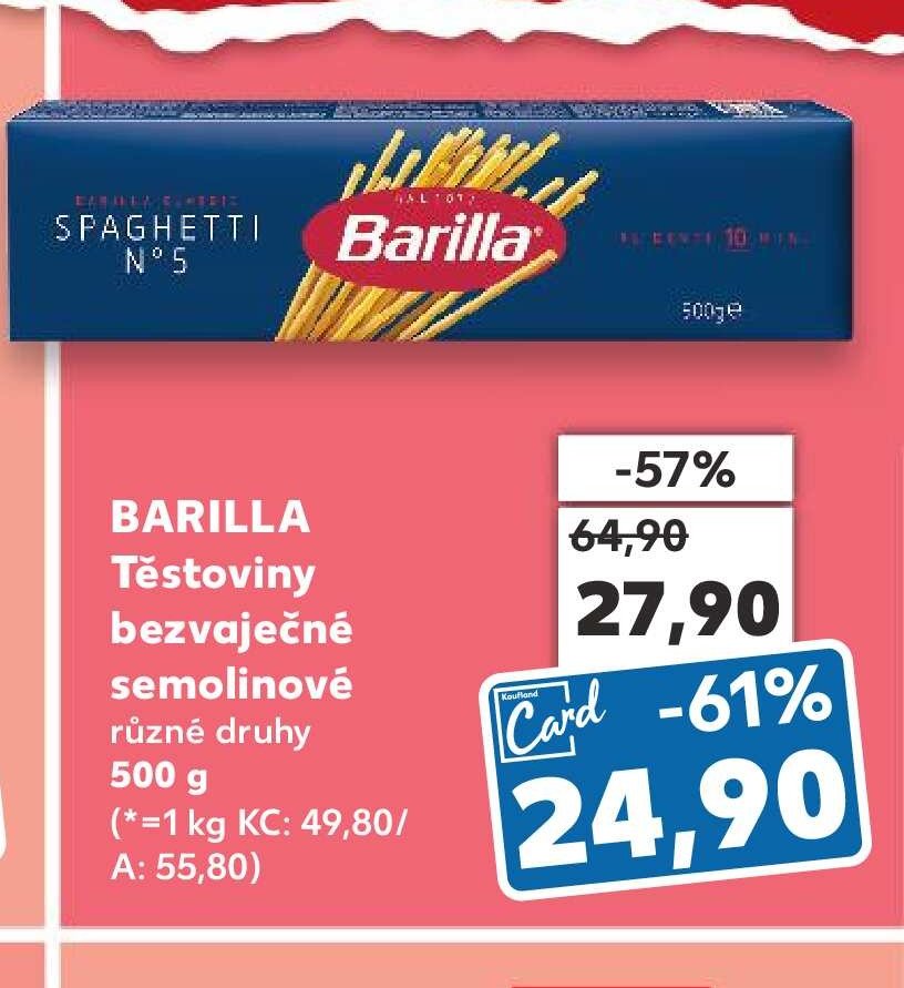 BARILLA Těstoviny bezvaječné
