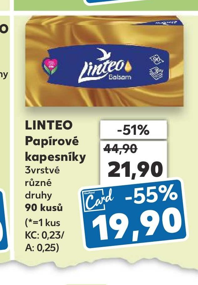 LINTEO Papírové kapesníky