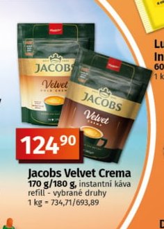 Jacobs Velvet Crema 170 g/180 g