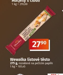 Wewalka listové těsto