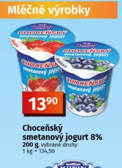 Choceňský smetanový jogurt 8%