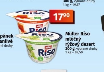 Müller Riso mléčný rýžový dezert
