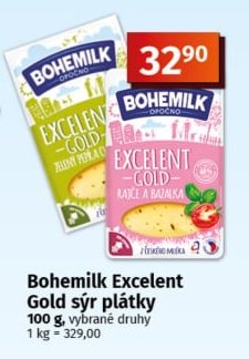 Bohemilk Excelent Gold sýr plátky