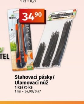 Stahovací pásky/Ulamovací nůž