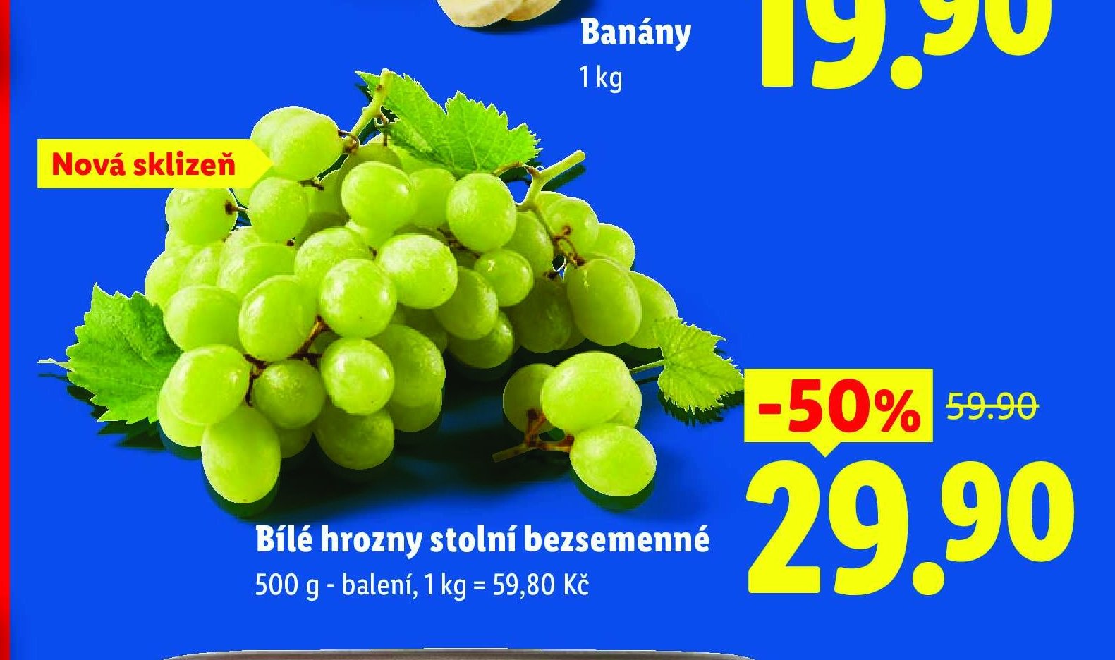Bílé hrozny stolní bezsemenné 500 g