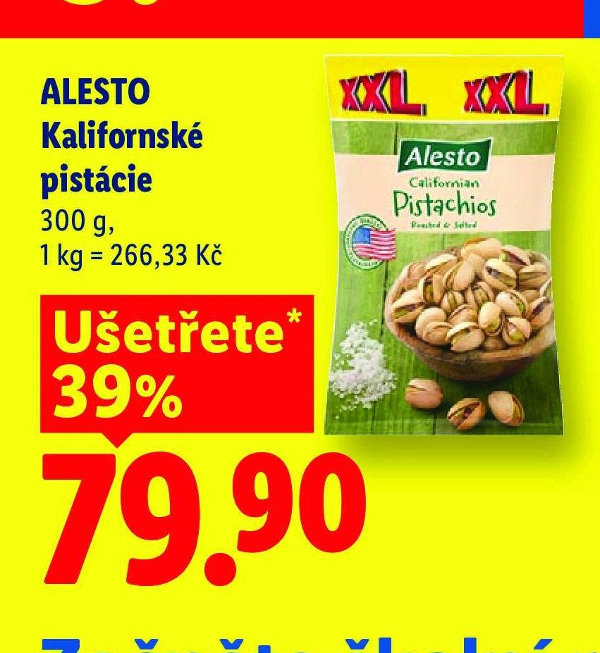 ALESTO Kalifornské pistácie 300 g