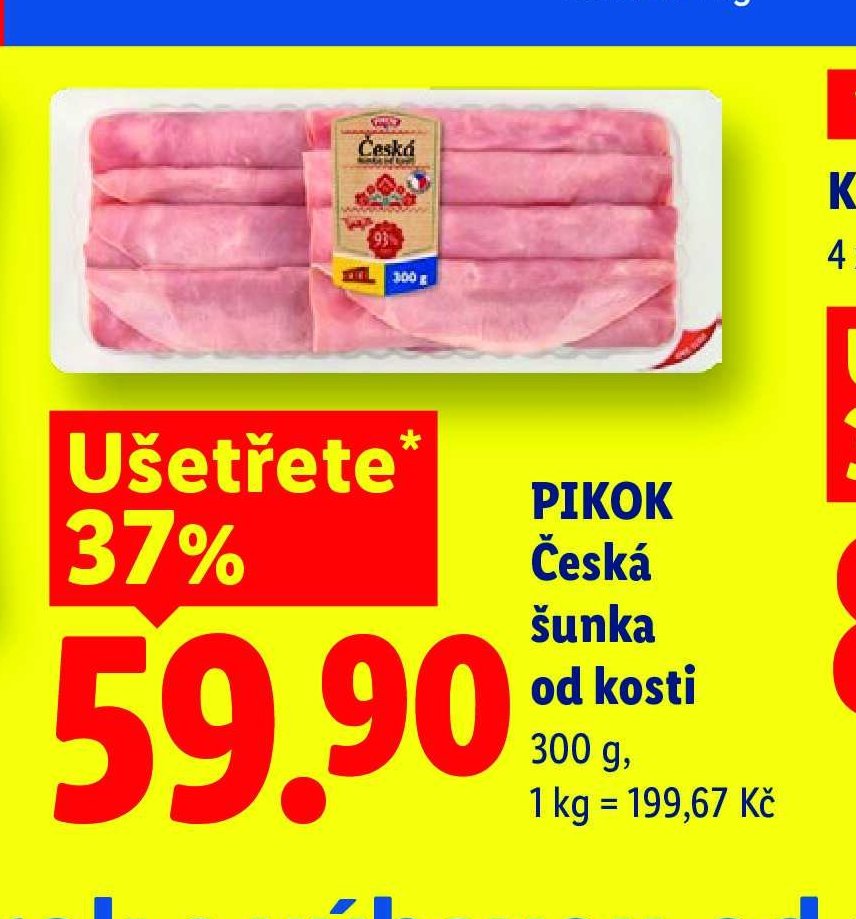 PIKOK Česká šunka od kosti 300 g