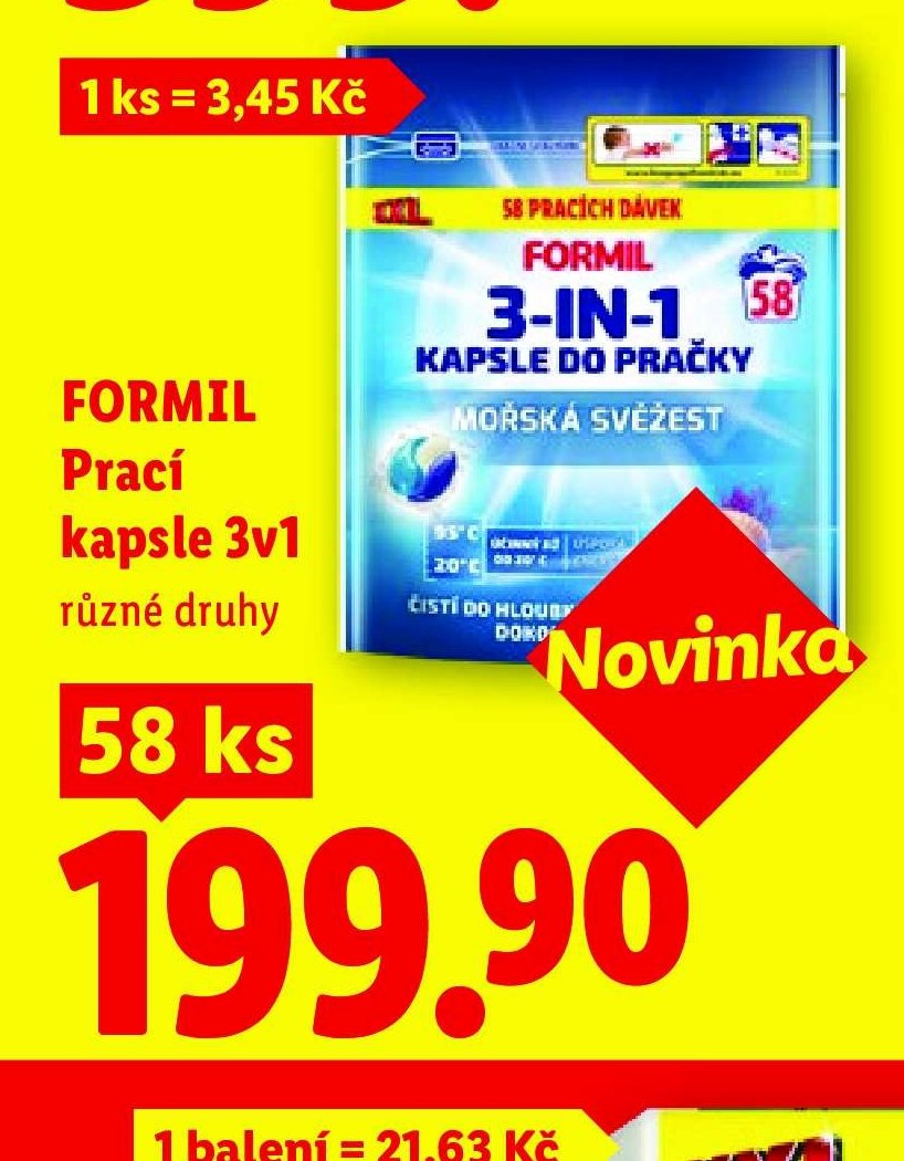FORMIL Prací kapsle 3v1