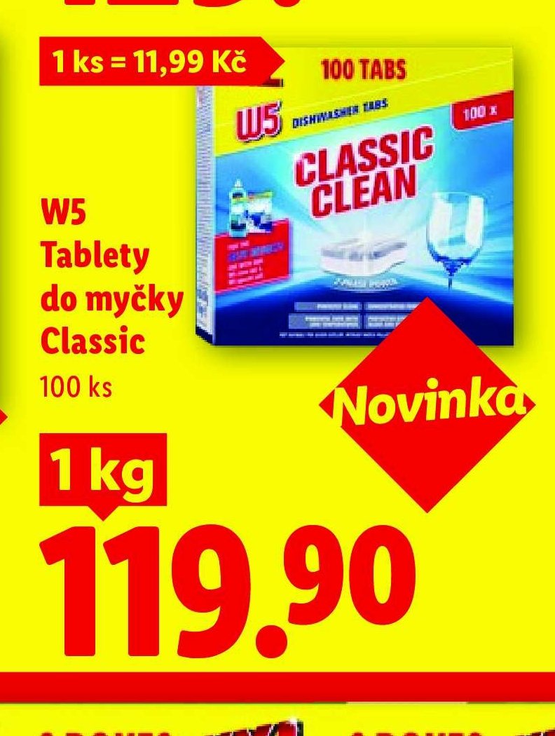 W5 Tablety do myčky Classic 100 ks