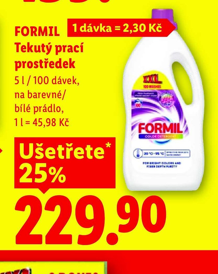 FORMIL Tekutý prací prostředek na barevné/bílé prádlo