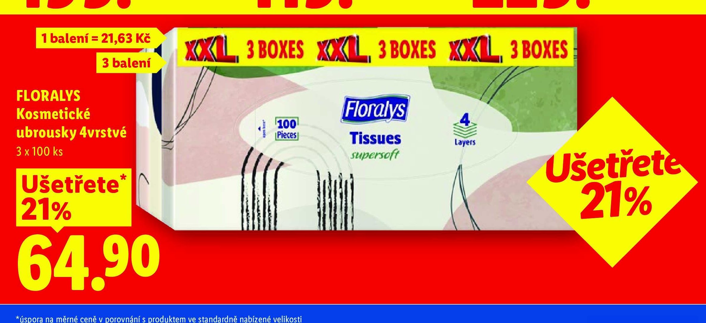 FLORALYS Kosmetické ubrousky 4vrstvé