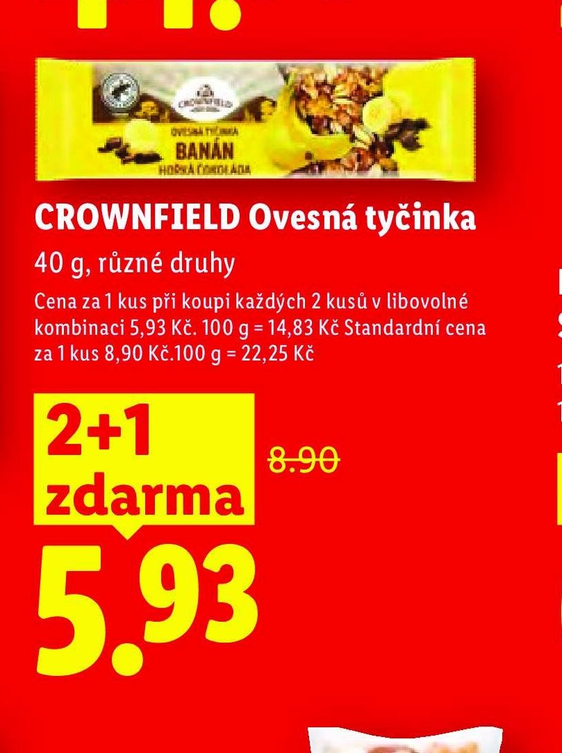 CROWNFIELD Ovesná tyčinka