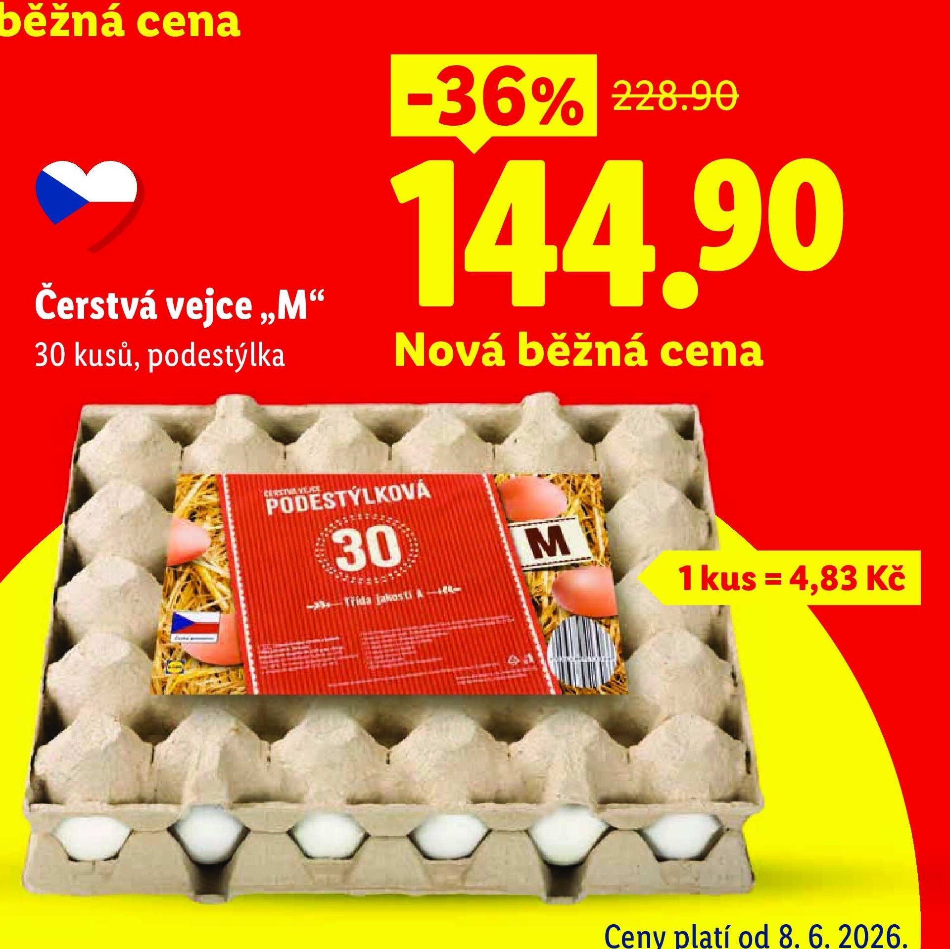 Čerstvá vejce „M“ 30 kusů, podestýlka