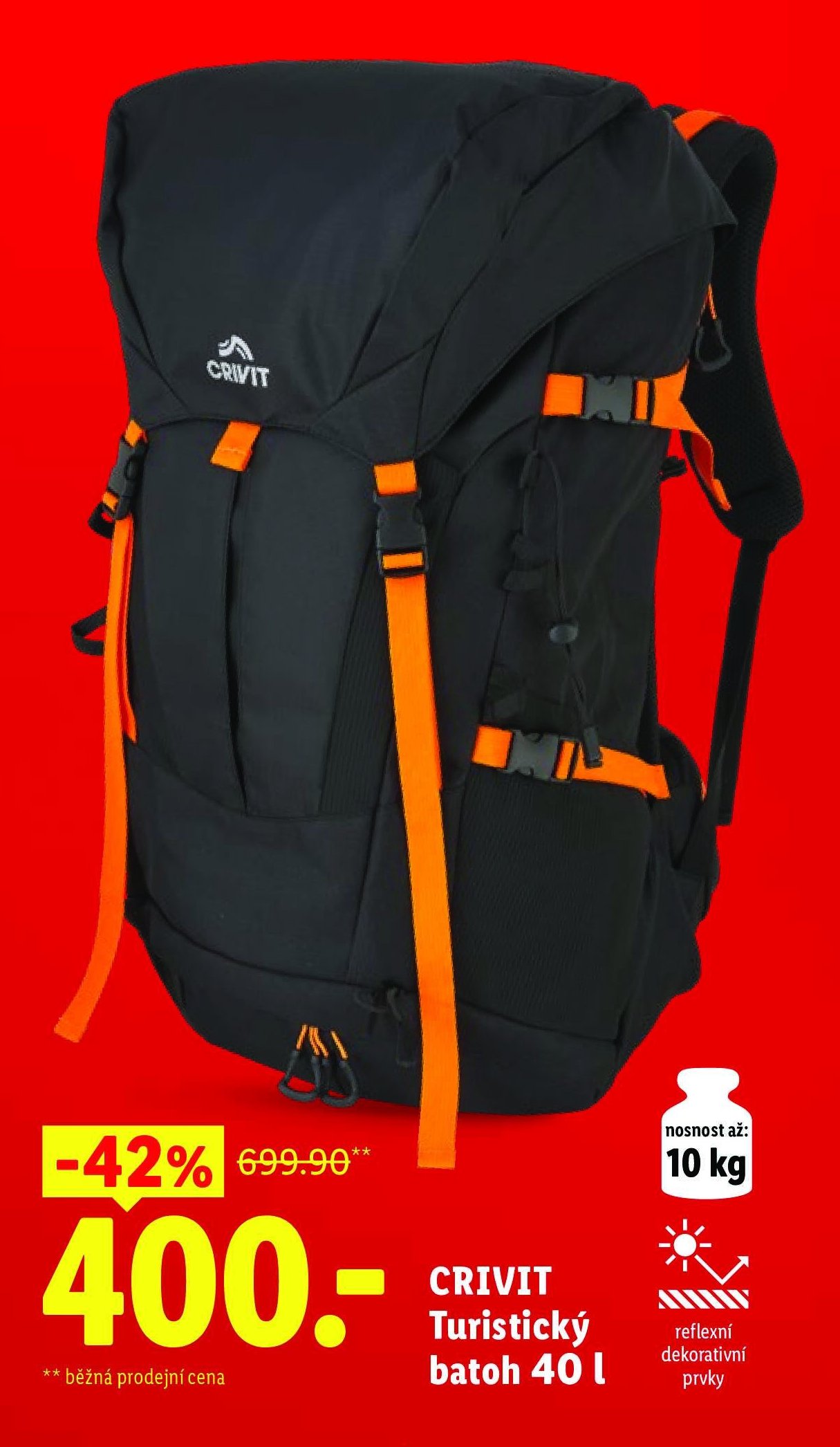 CRIVIT Turistický batoh 40 l