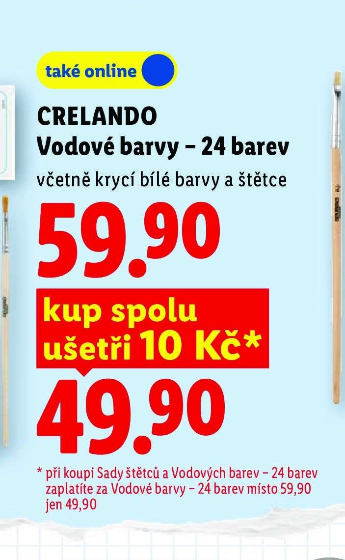 CRELANDO Vodové barvy – 24 barev