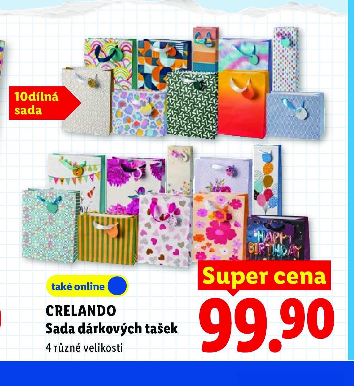 CRELANDO Sada dárkových tašek