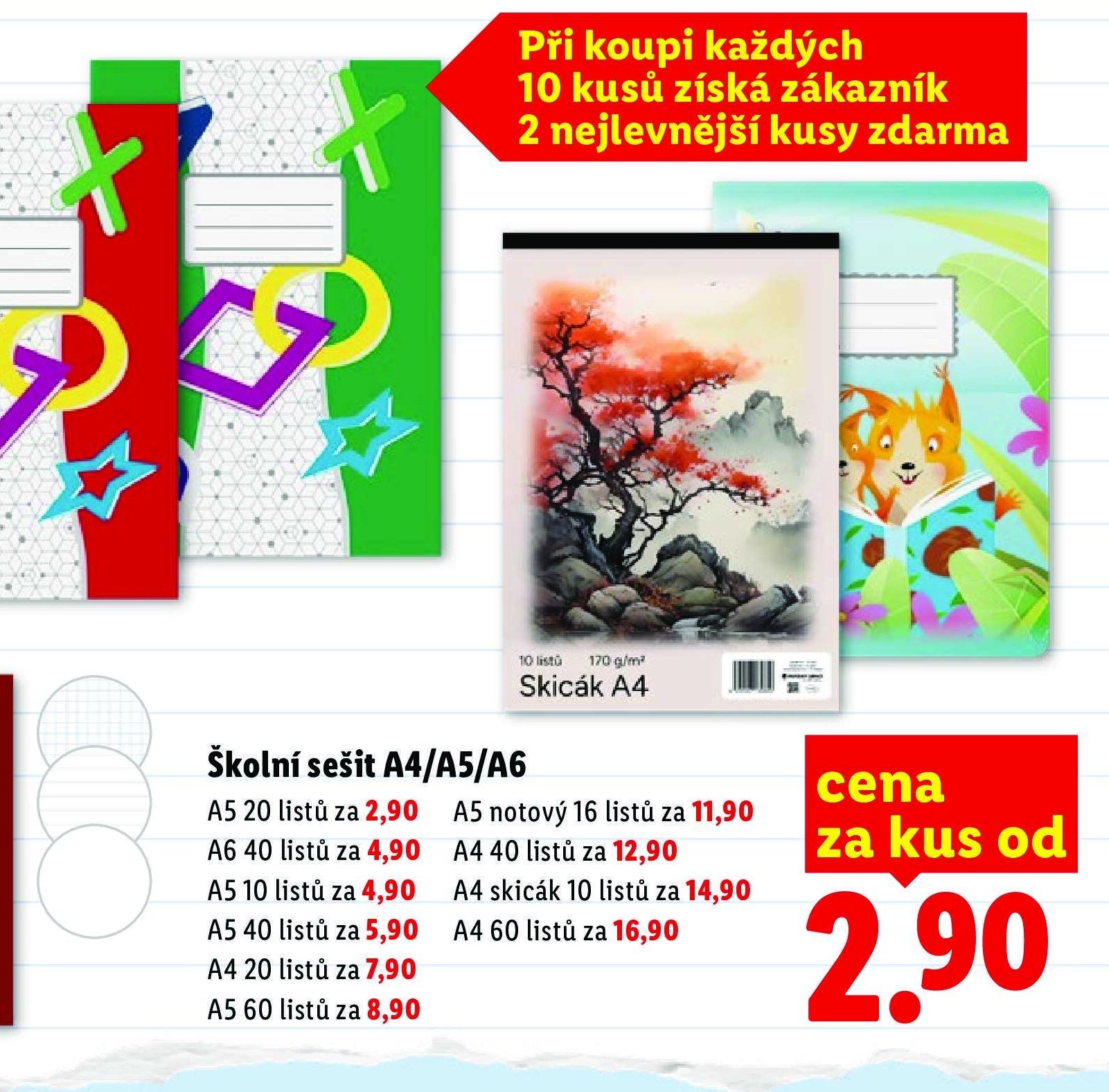 Školní sešit A4/A5/A6