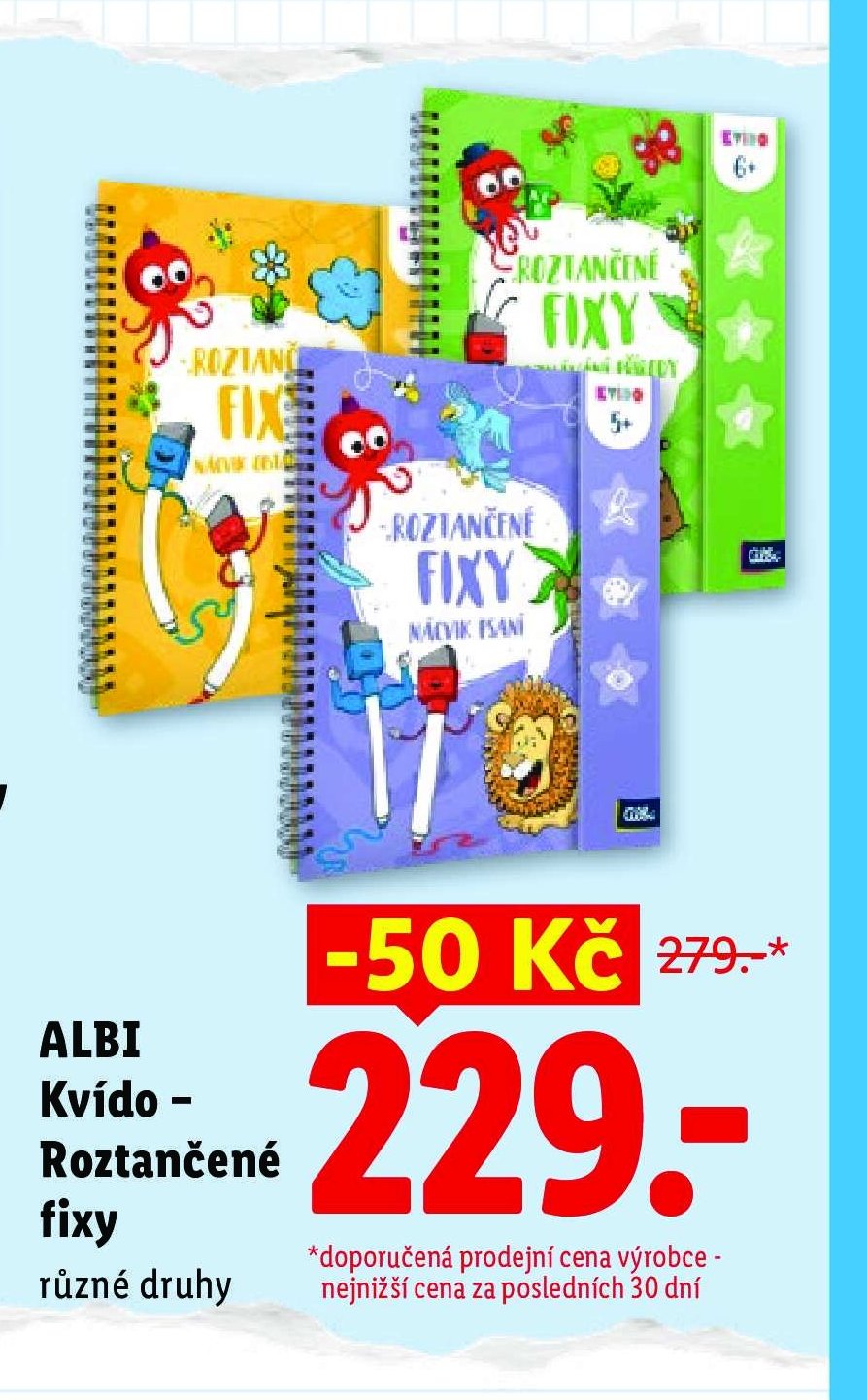 ALBI Kvído - Roztančené fixy různé druhy