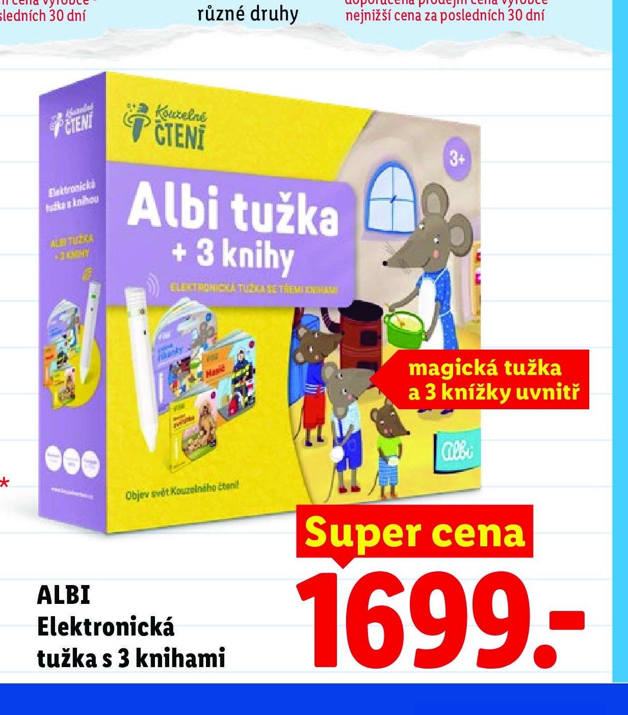 ALBI Elektronická tužka s 3 knihami