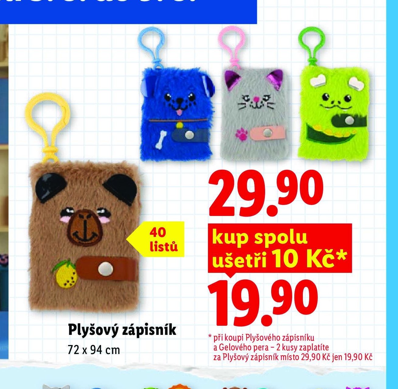 Plyšový zápisník