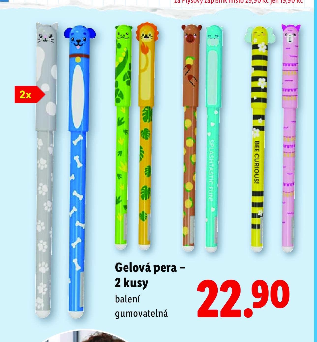 Gelová pera 2 kusy