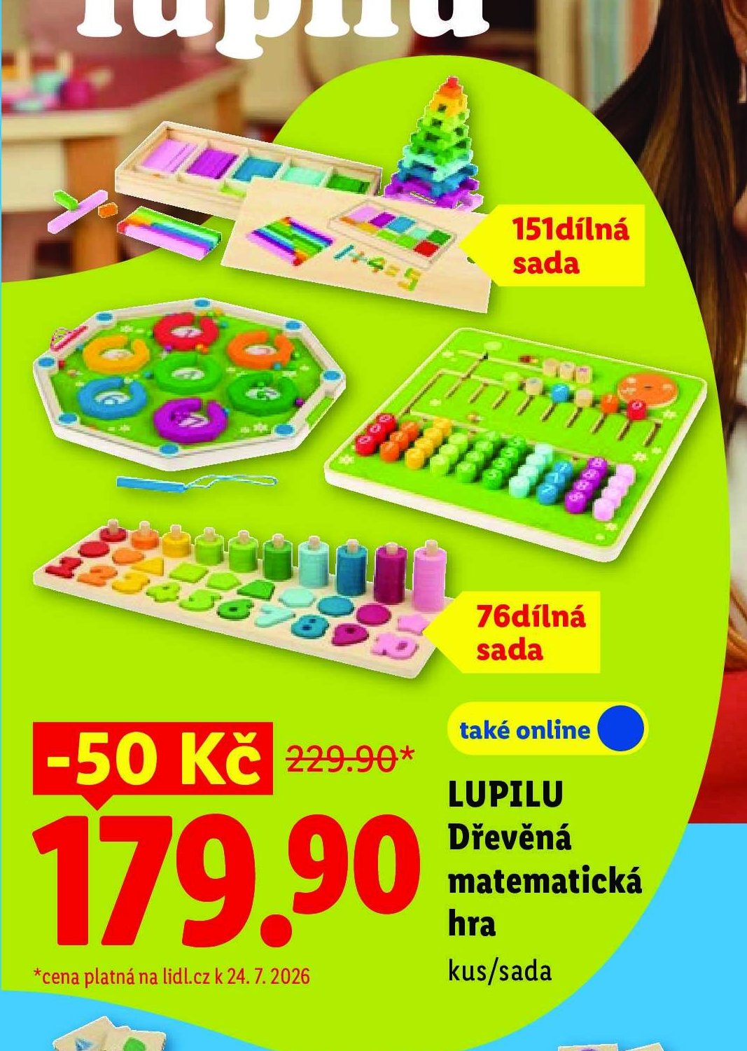 LUPILU Dřevěná matematická hra