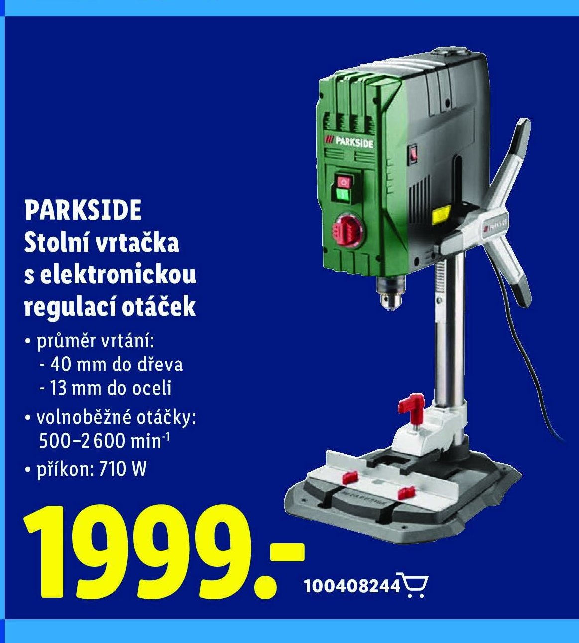 PARKSIDE Stolní vrtačka s elektronickou regulací otáček