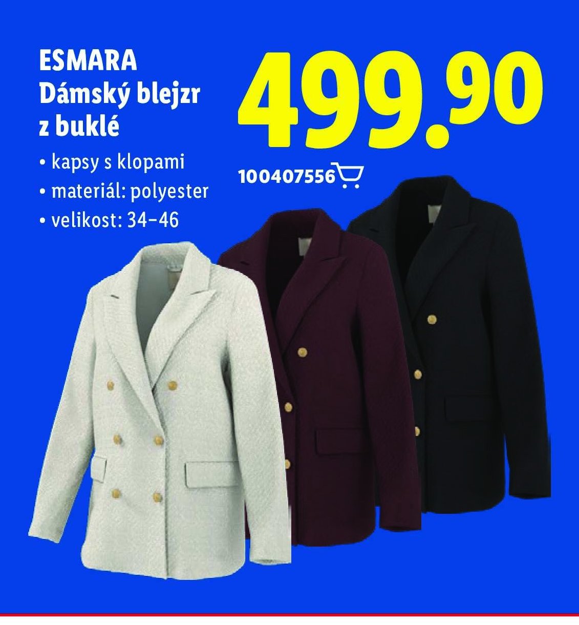 ESMARA Dámský blejzr z buklé