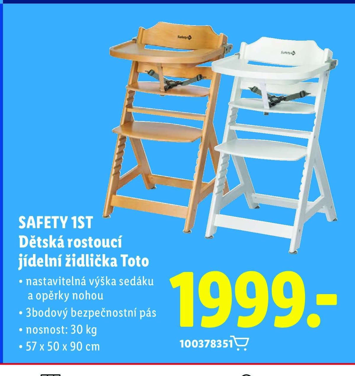 SAFETY 1ST Dětská rostoucí jídelní židlička Toto