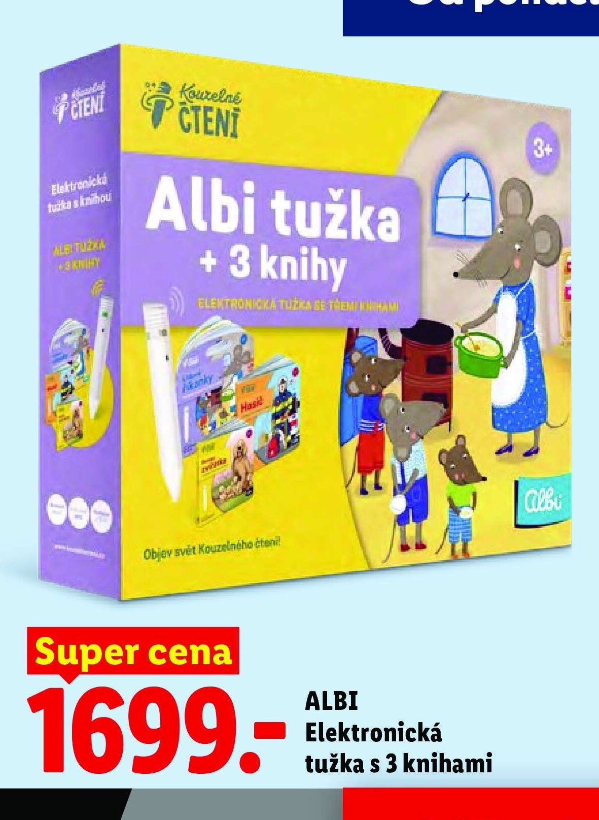 ALBI Elektronická tužka s 3 knihami