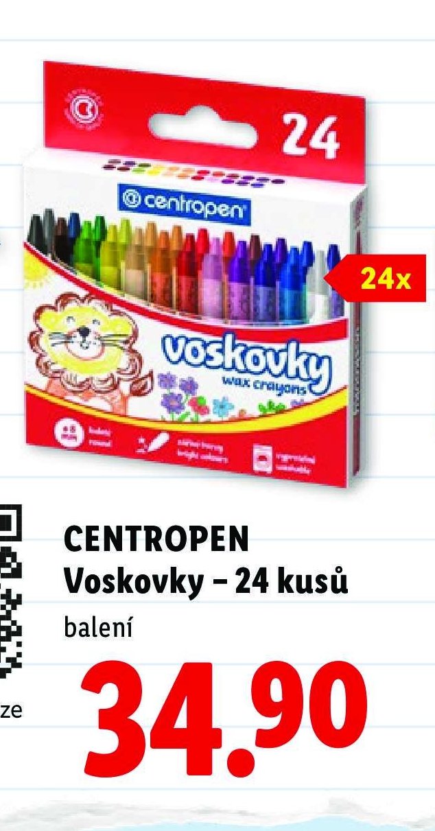 CENTROPEN Voskovky – 24 kusů