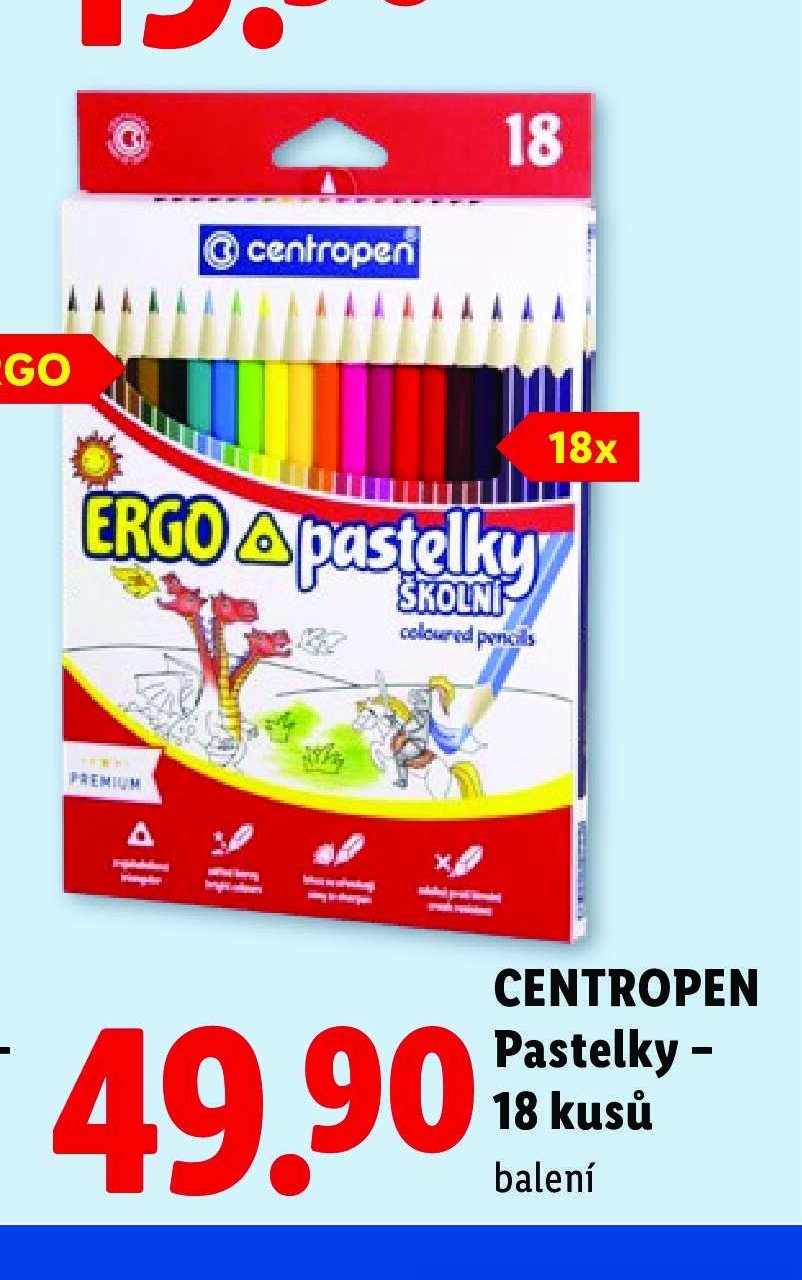 CENTROPEN Pastelky – 18 kusů