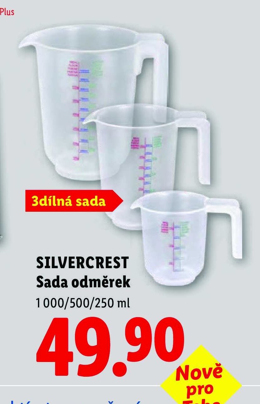 SILVERCREST Sada odměrek 1000/500/250 ml