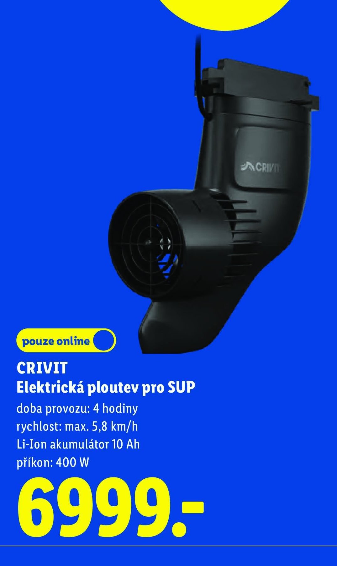 CRIVIT Elektrická ploutev pro SUP