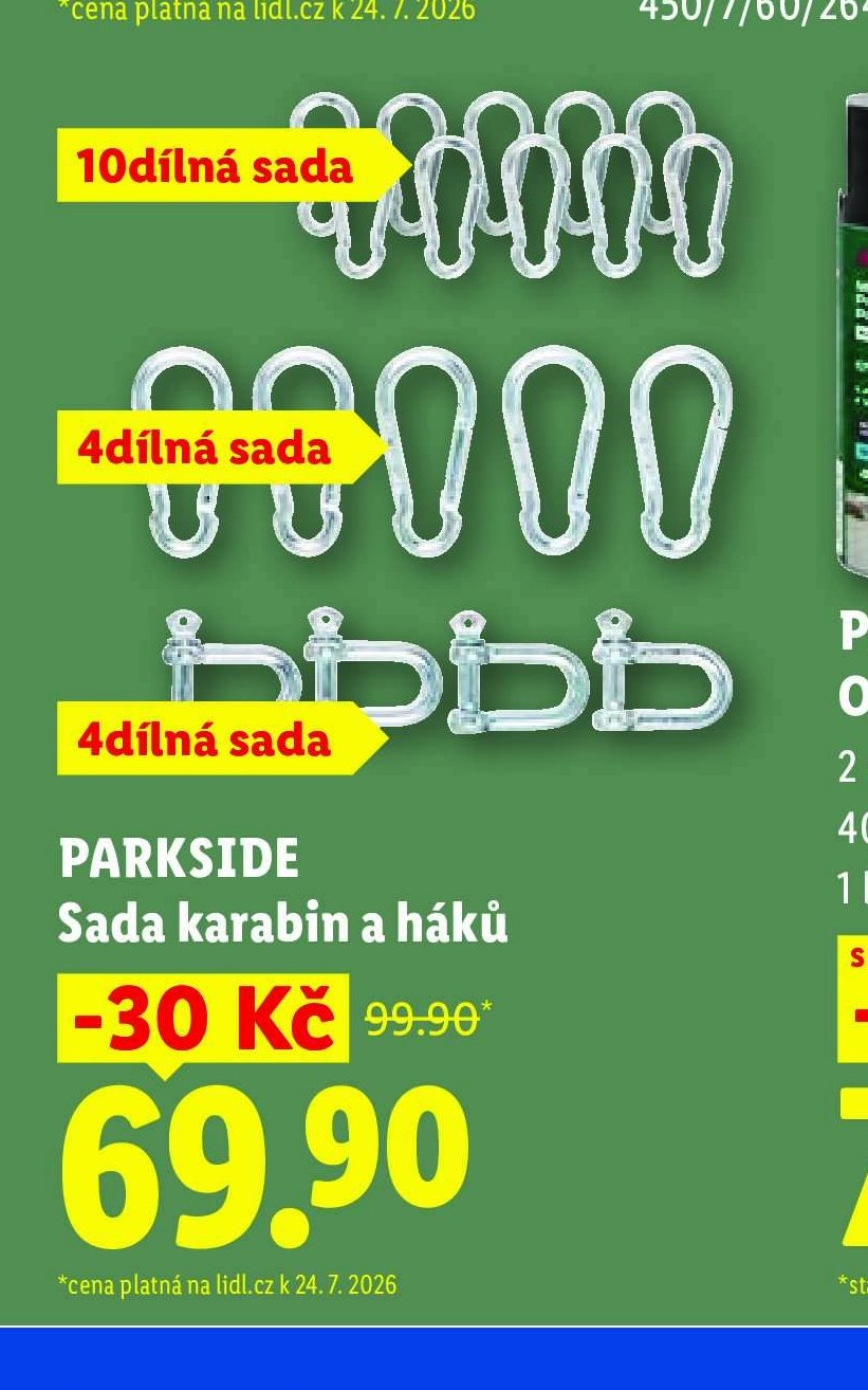 PARKSIDE Sada karabin a háků