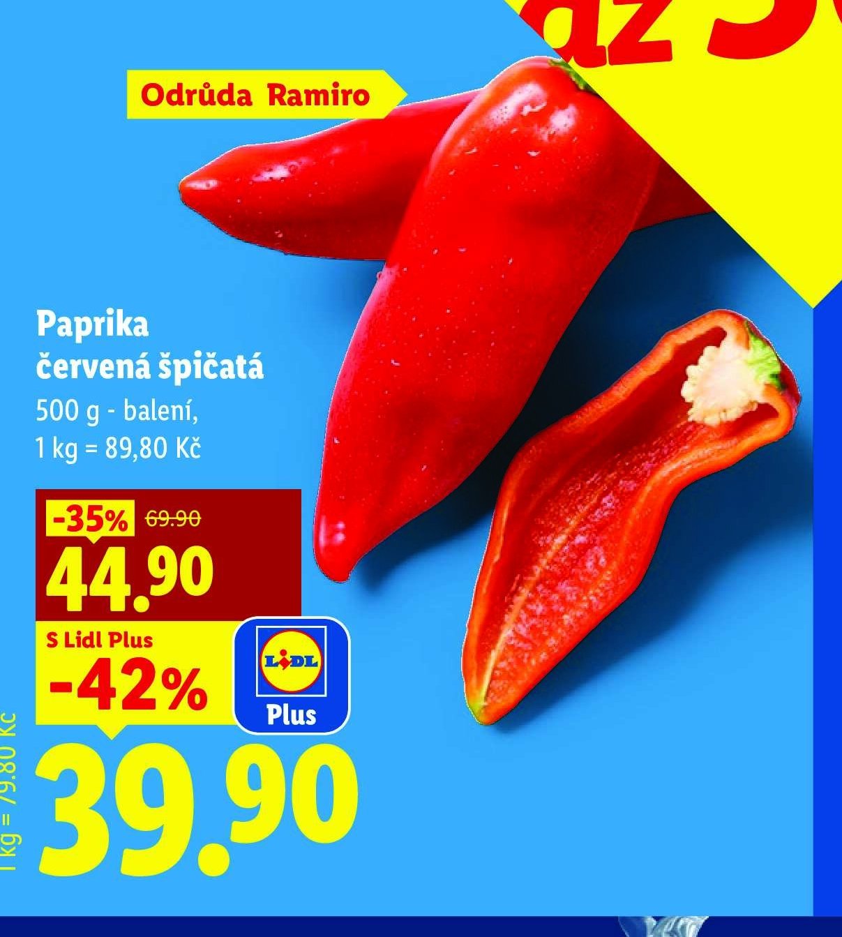 Paprika červená špičatá