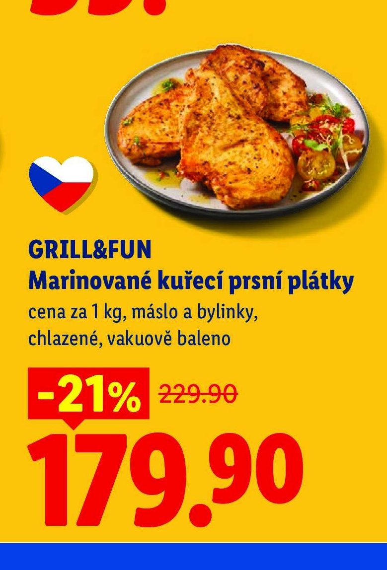 GRILL&FUN Marinované kuřecí prsní plátky