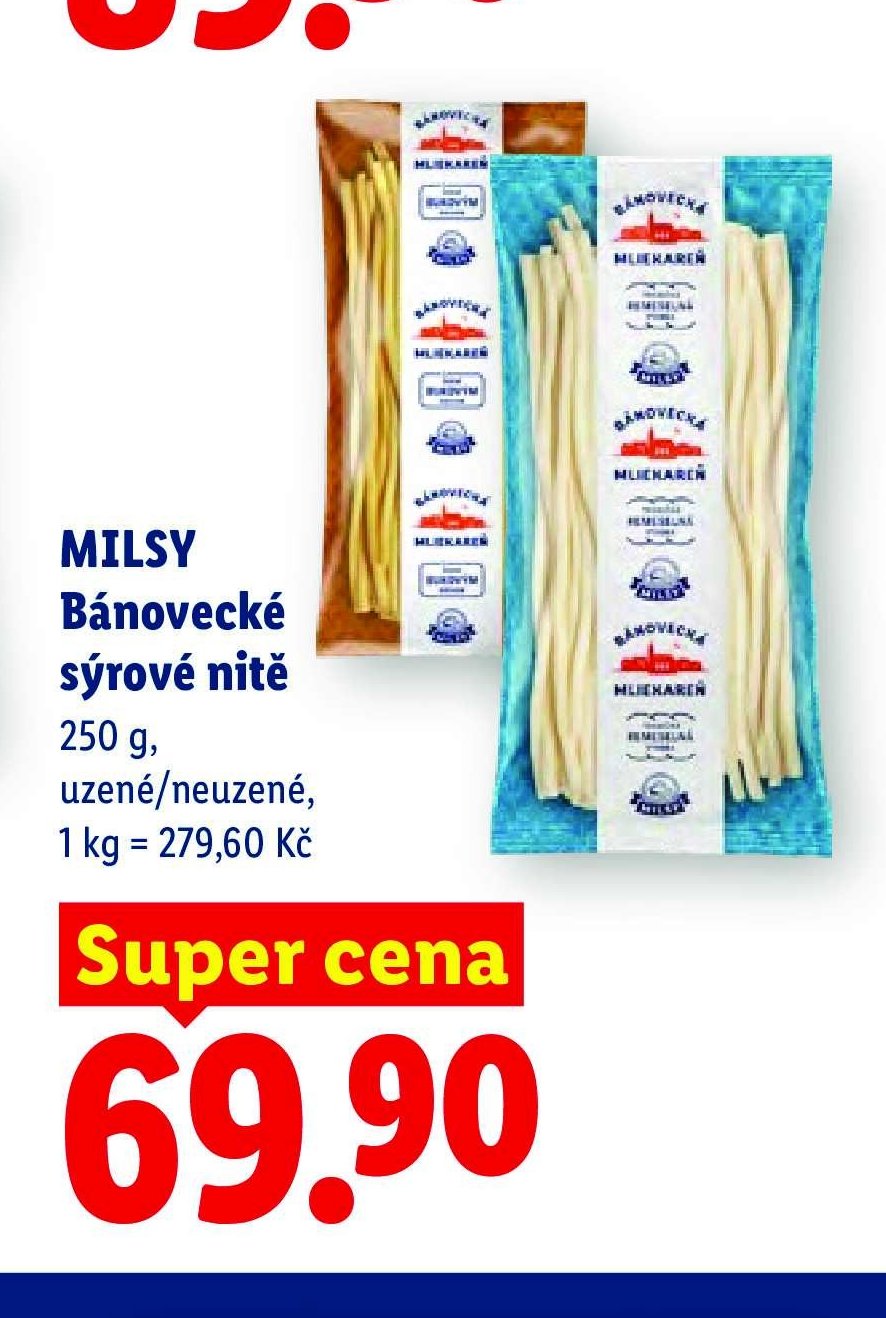 MILSY Bánovecké sýrové nitě