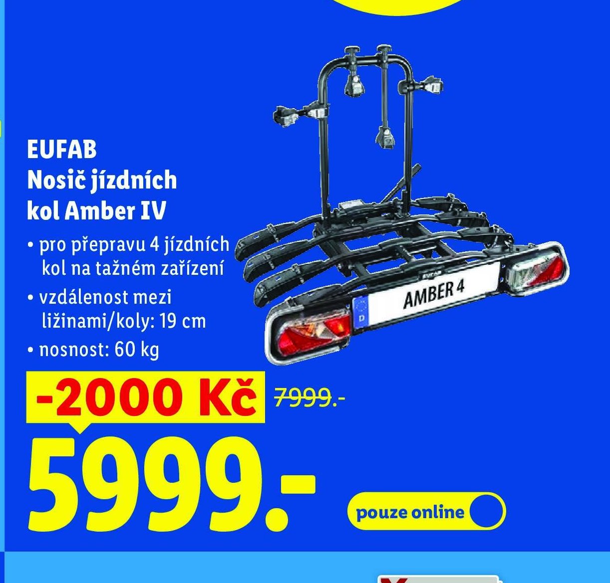 EUFAB Nosič jízdních kol Amber IV
