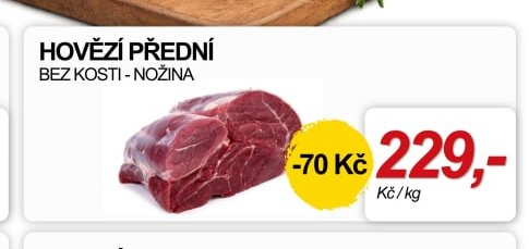 HOVĚZÍ PŘEDNÍ BEZ KOSTI - NOŽINA