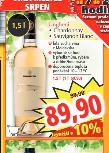 Ungheni Chardonnay/Sauvignon Blanc