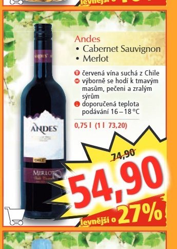Andes Cabernet Sauvignon/Merlot