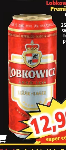Lobkowicz Premium světlý ležák plech