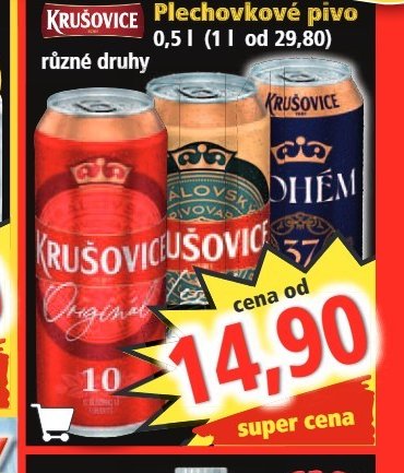 Krušovice Plechovkové pivo