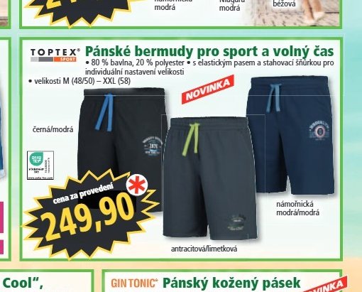 Pánské bermudy pro sport a volný čas