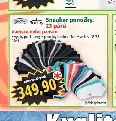 Sneaker ponožky, 23 párů / dámské nebo pánské