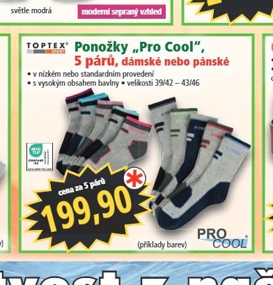 Ponožky „Pro Cool“, 5 párů, dámské nebo pánské