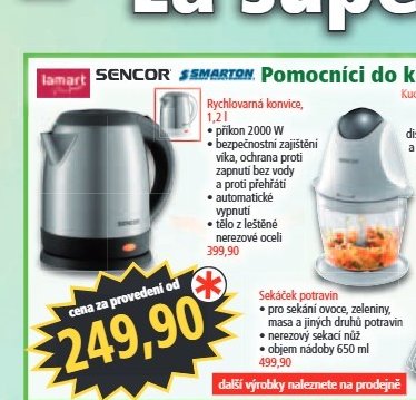 SENCOR Rychlovarná konvice